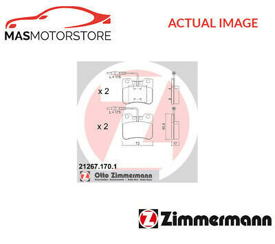 BRAKE PADS SET BRAKING PAD FRONT ZIMMERMANN 212671701 P NEW OE REPLACEMENT